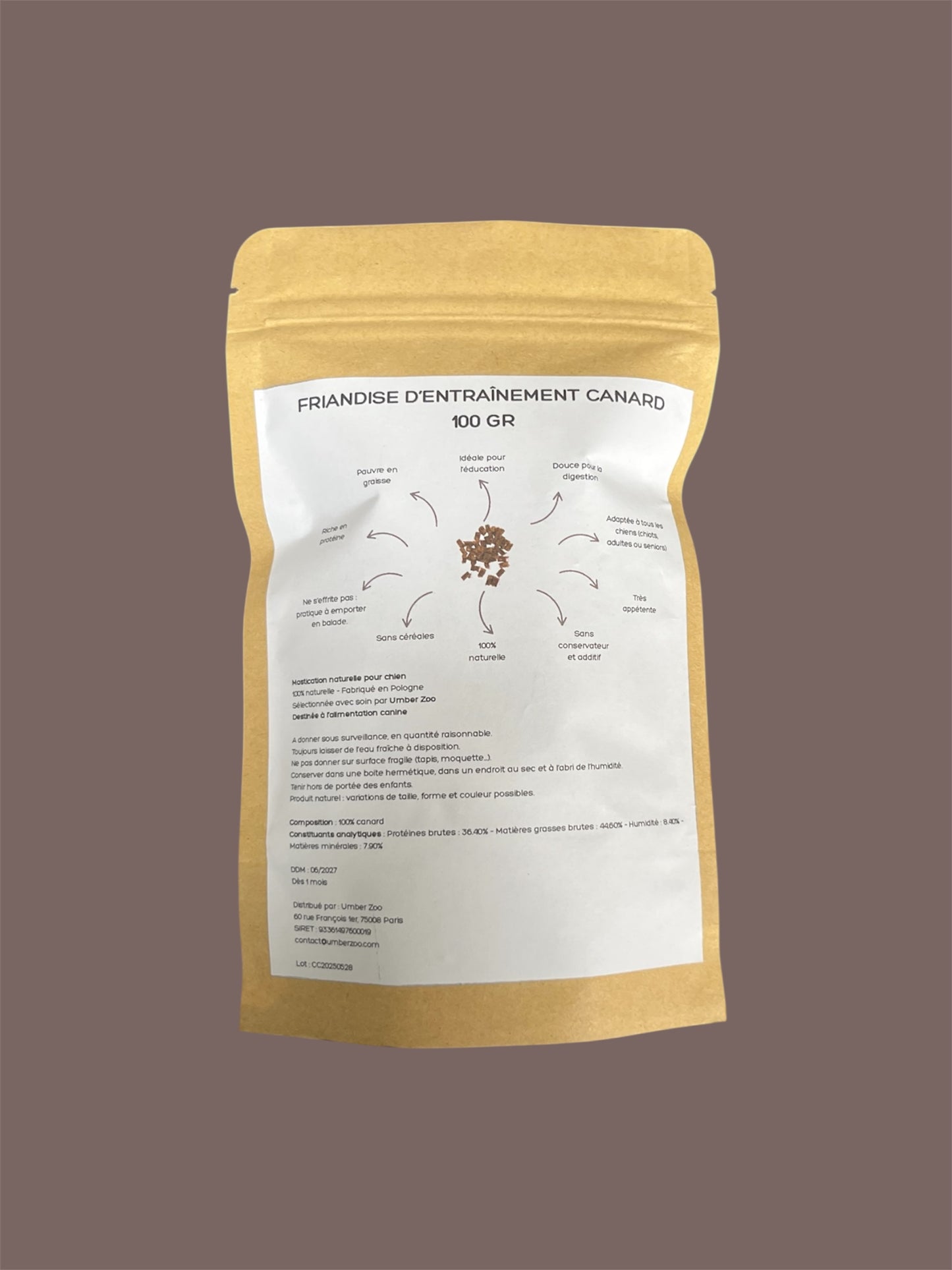 100 g Friandises entraînement Canard - 100% Naturelles