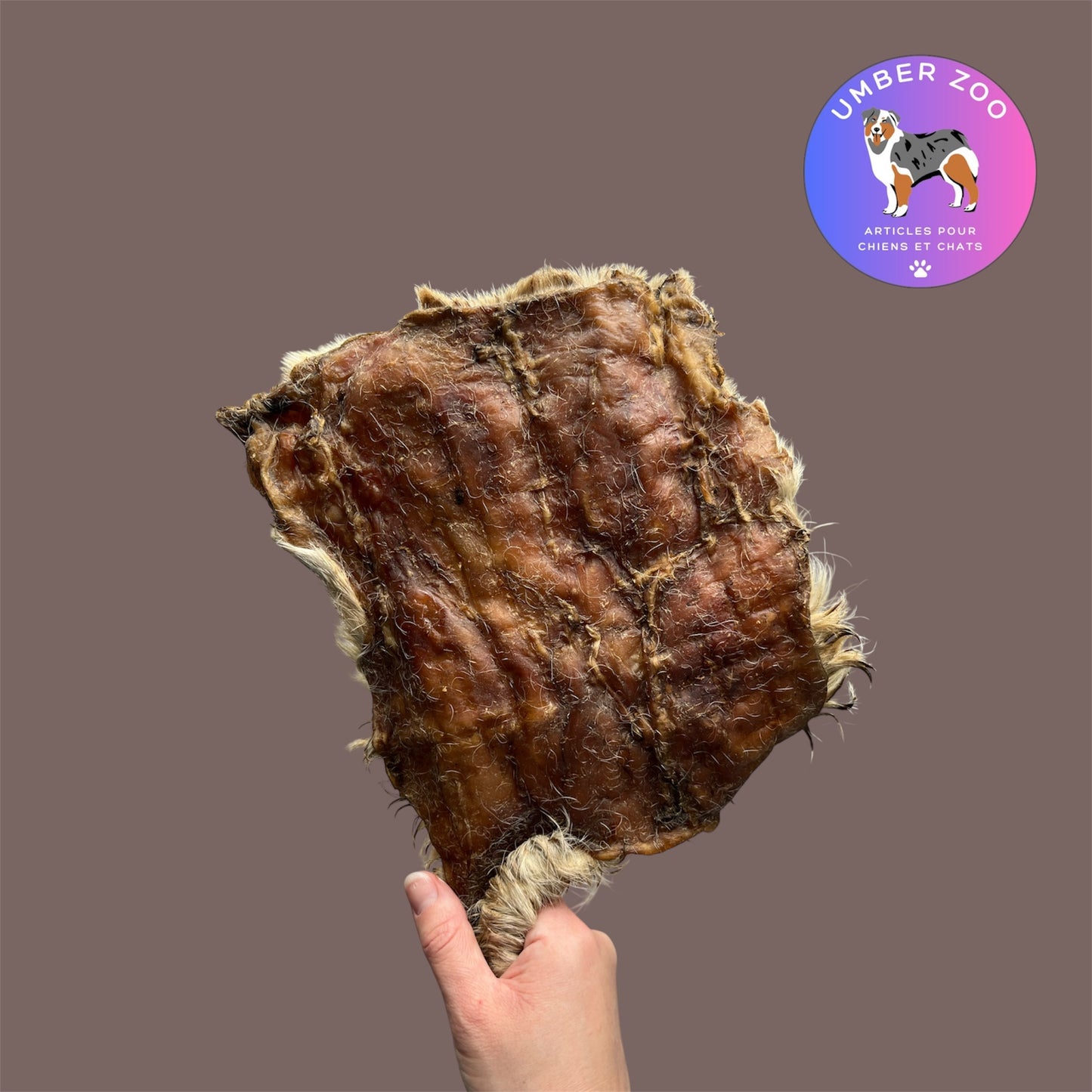 Plaque de Peau de Bœuf avec Poils – 100 % Naturelle (213g)