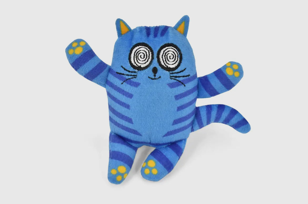 🐱 Peluche Chat Saphire Cat – Avec herbe à chat – 10 cm 💙