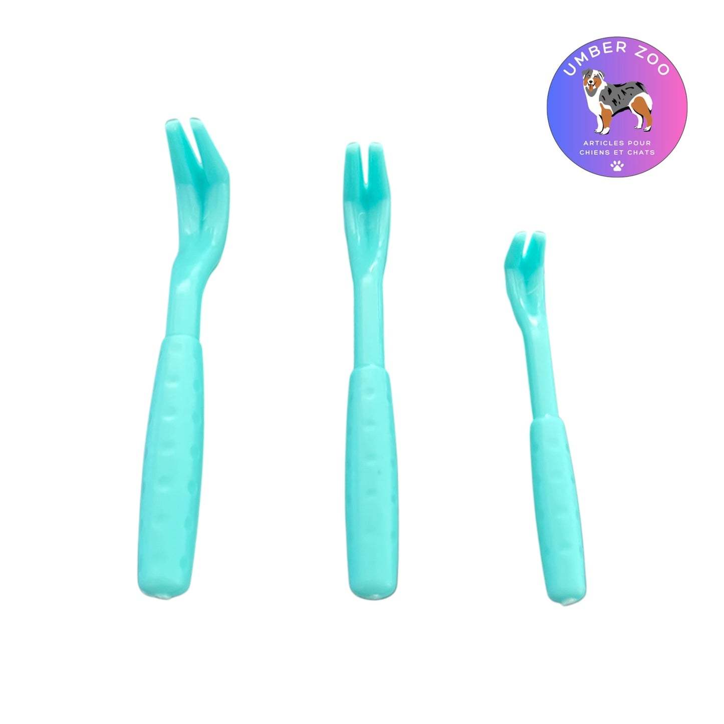 Lot de 3 Pinces à Tiques Bleu Turquoise – Pour Chiens et Chats