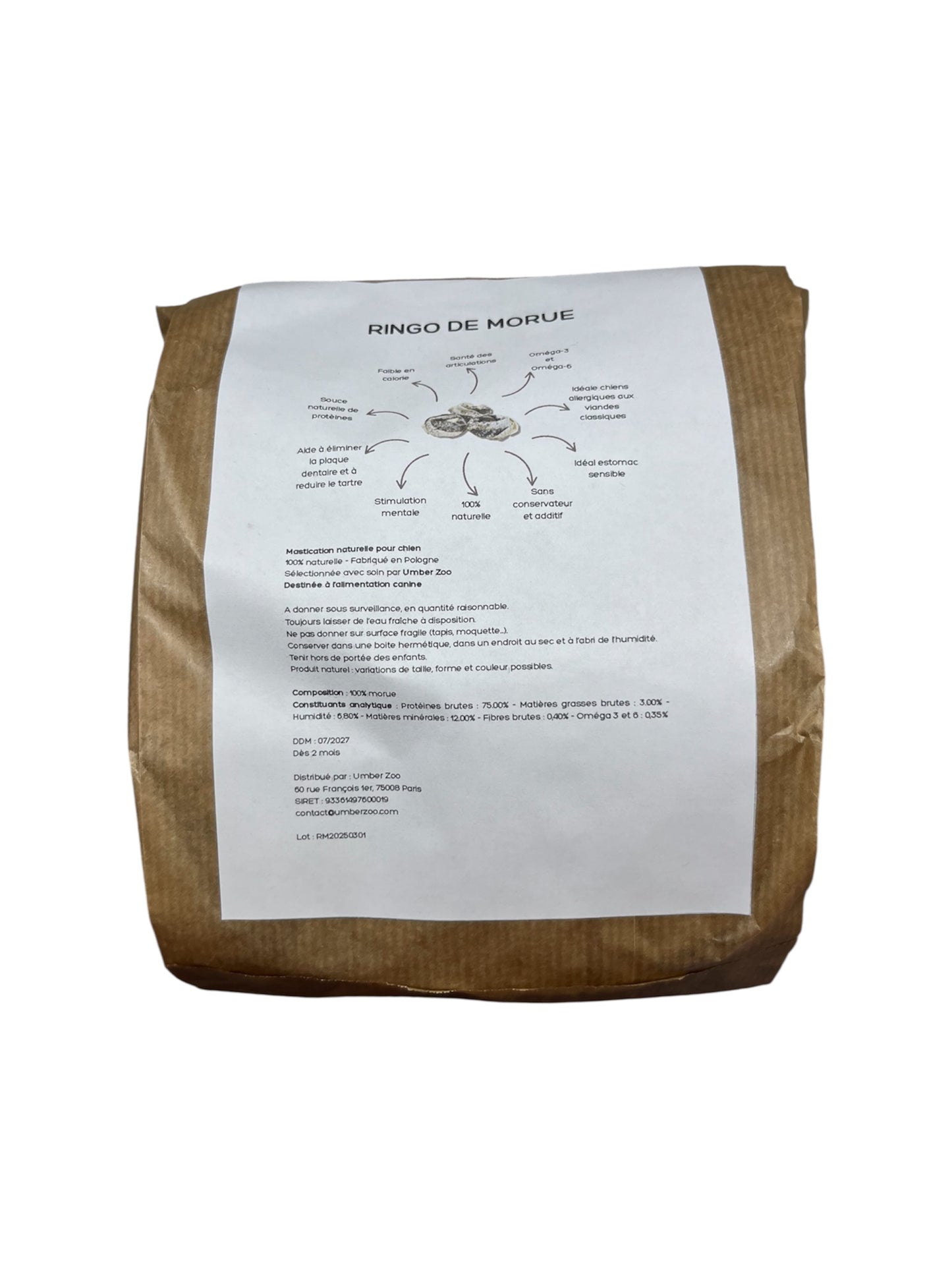 Sachet de 5 ringo de morue - 100% Naturels
