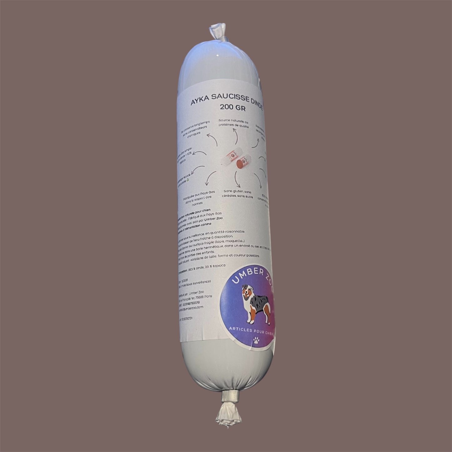 Saucisse AYKA – 100 % naturelle – Dinde ou Agneau