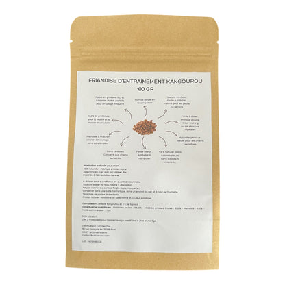Friandises d’entraînement au kangourou – 100 % naturelles – 100 g
