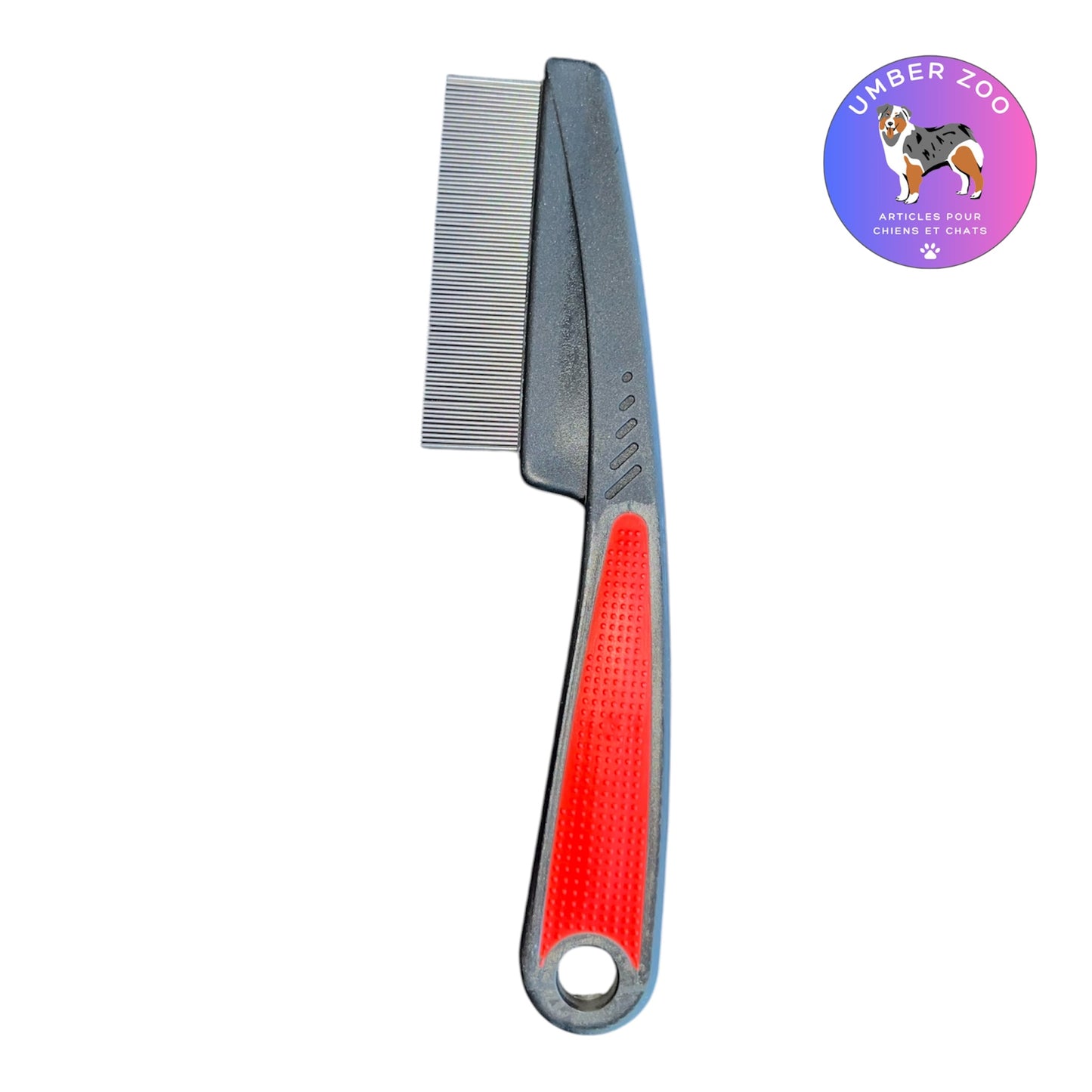Peigne anti-poils morts et puces pour chien – Acier inoxydable