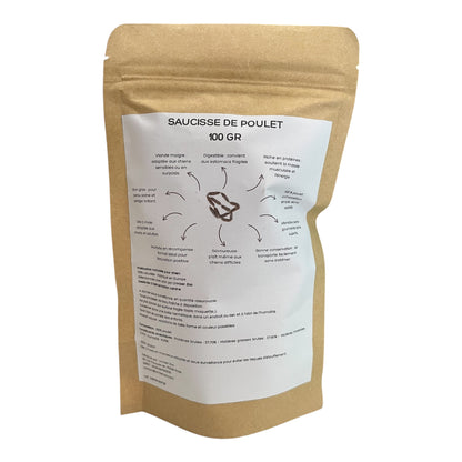 100g Saucisses de Poulet - 100% naturelles