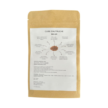 Cubes d’autruche – 100 % naturels – 100 g