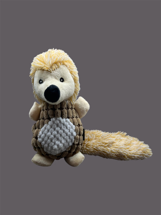 Peluche Chien Double Son Hérisson – Beige – Avec Son 🎶✨