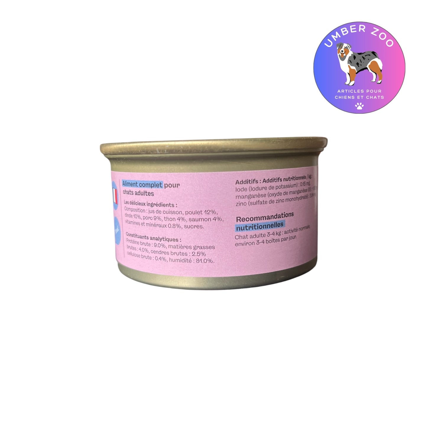 Pâtée Saumon & Poulet pour Chat Adulte – 80g