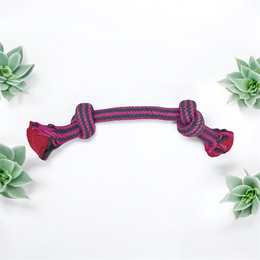 🐕 Corde Jouet Rose – 15 cm – Pour Petit Chien | Douce & Résistante pour les Dents 🌸🦷