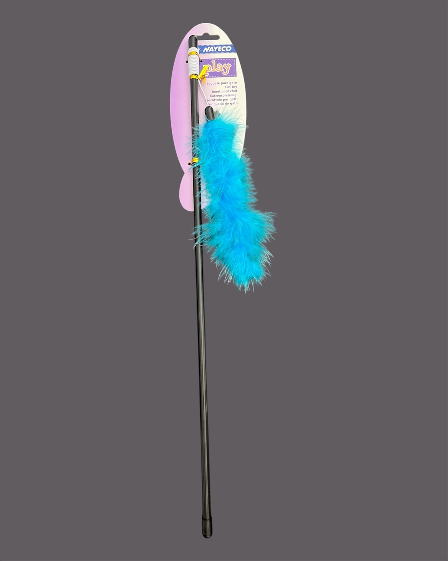 🐾 Tiges à Plumes Colorées pour Chats – 48 cm🐱